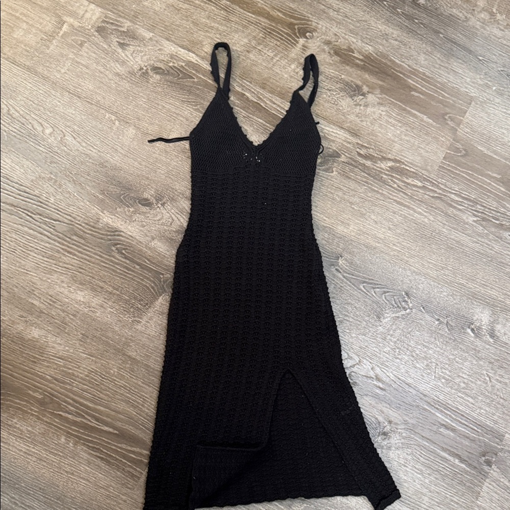 Wilfred Black Knit Midi Dress